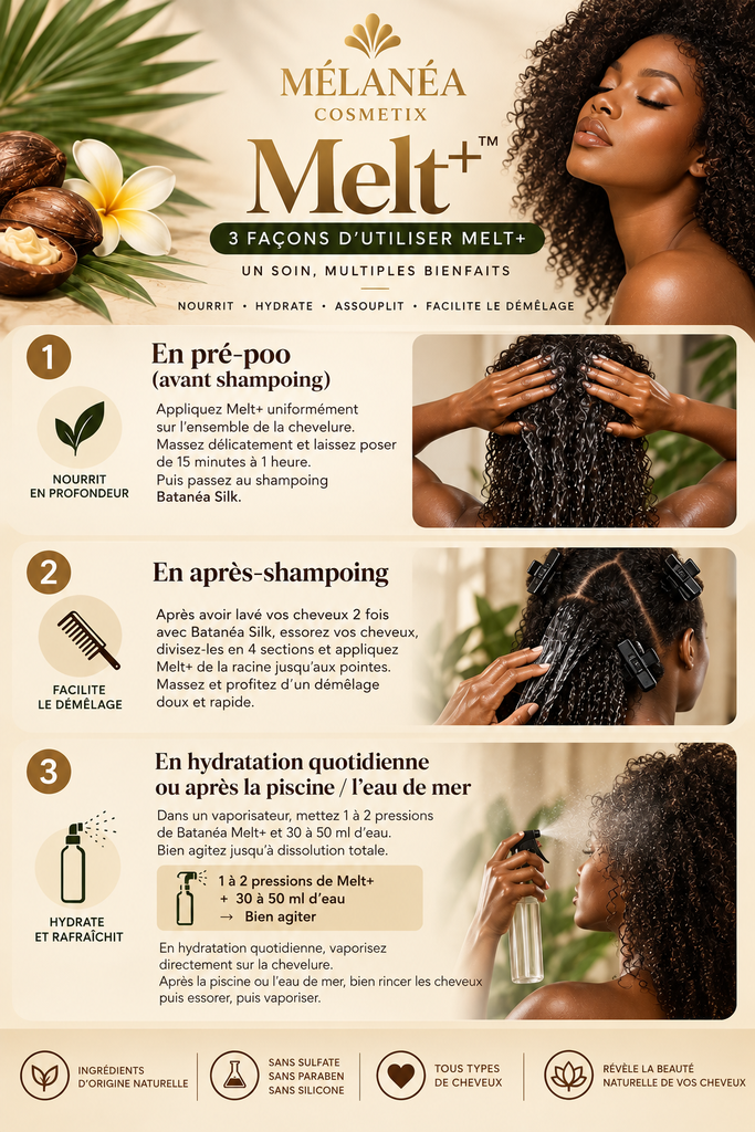 guide melt+ trois gestes beauté capillaire